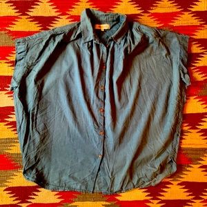 Madewell Blouse Button-Down Size Large “Denim” Blue
